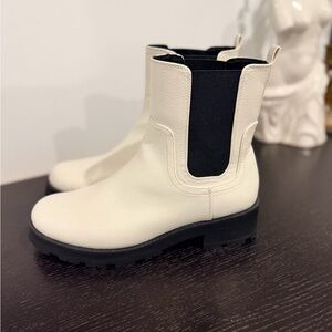 Faux-Leather Chelsea Boots